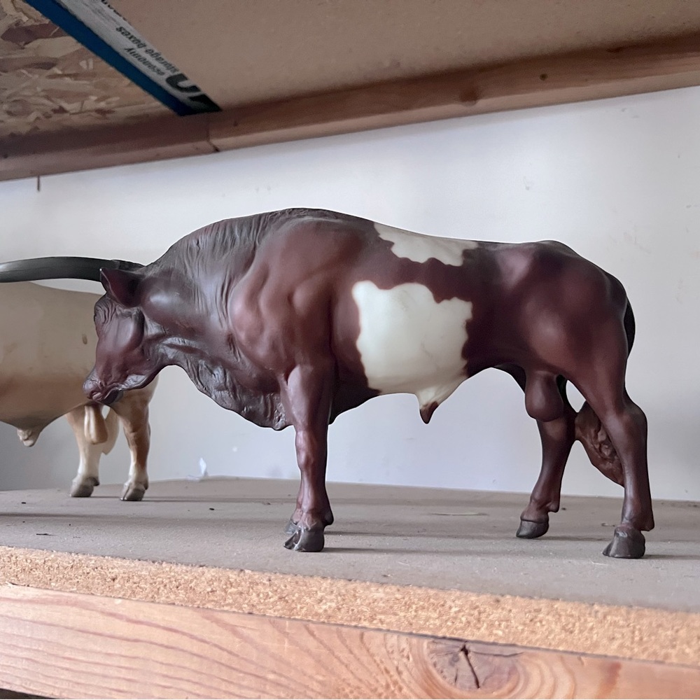 Vintage Breyer Molding Co. Texas Longhorn Bull 1990-1995 Model 370